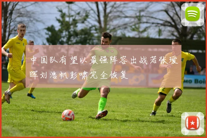 中国队有望以最强阵容出战若张瑷晖刘浩帆彭啸完全恢复